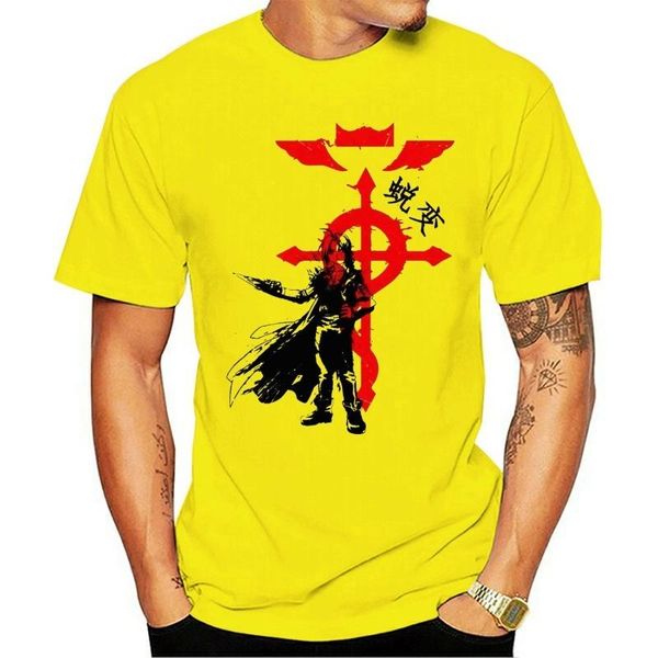 

men's t-shirts 2021 super fashion summer funny print ed full metal alchemist anime manga create your own t shirt, White;black