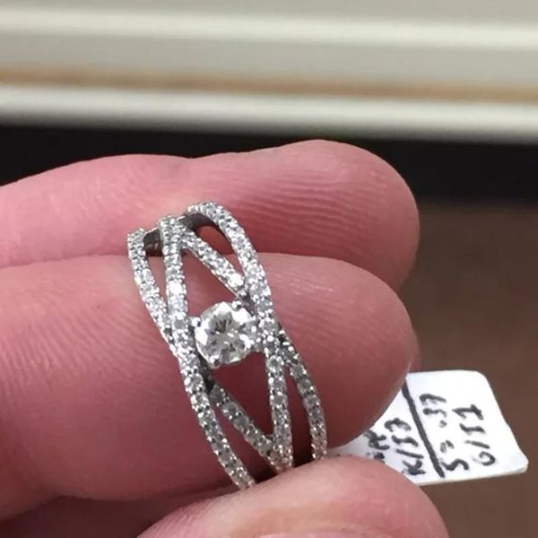 

wedding rings fashion exquisite cubic zirconia silver color engagement for women female chic jewelry accessories, Slivery;golden