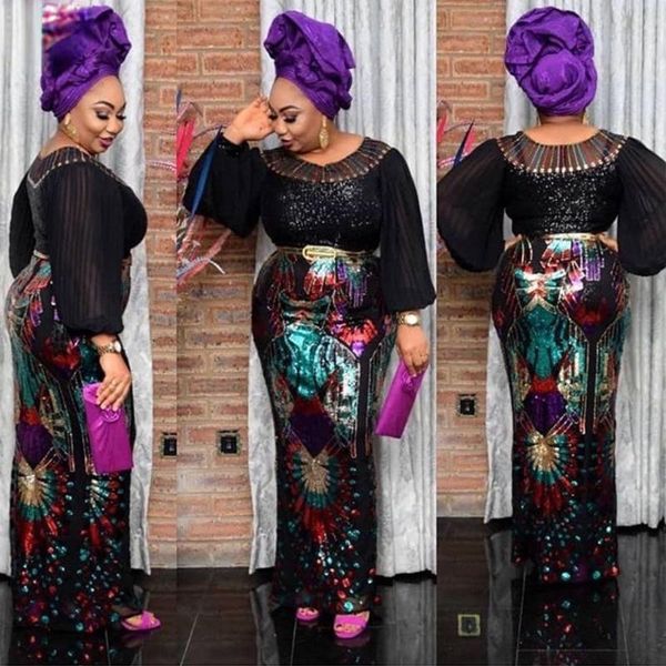 

ethnic clothing elastic sequins long maxi dress african dresses for women 2021 clothes fall bodycon christmas robe femme, Red