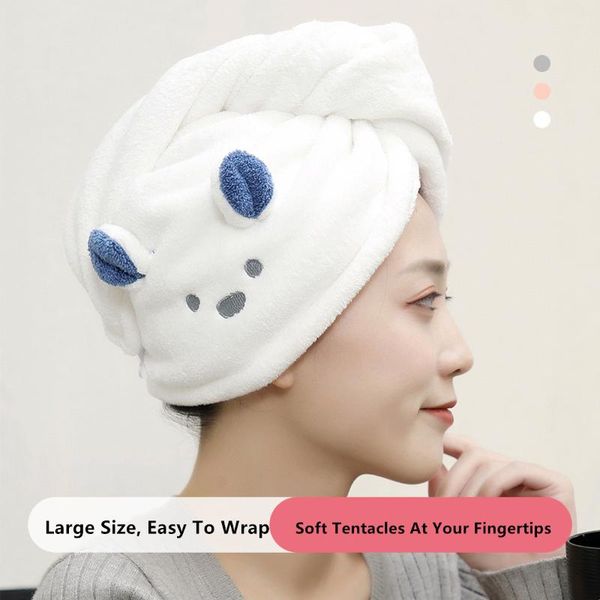 

towel cartoon cute hair dryer cap women's absorbent and quick-drying baotou shower