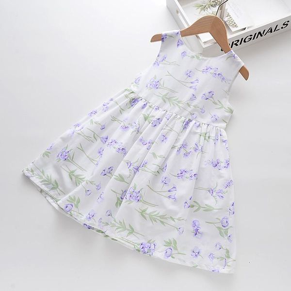 

girl's dresses keelorn baby girls casual 2021 summer kids floral costumes sleeveless children fashion vestidos clothes, Red;yellow