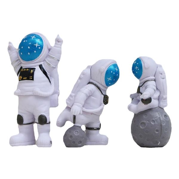 

other festive & party supplies 3pcs pvc spaceman cake ornament birthday adornment chic desktop