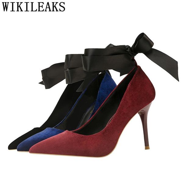 

dress shoes lace up heels mary jane woman elegant stiletto luxury women black high lady pumps 2021