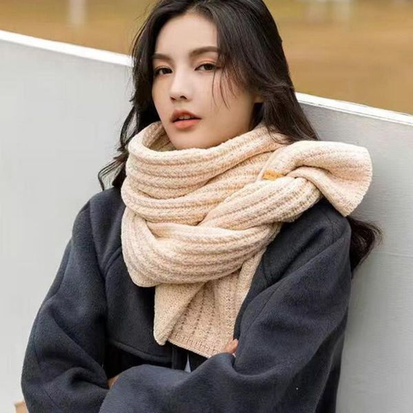 

scarves lady scarf reliable woolen yarn knitted neck skin-friendly women, Blue;gray