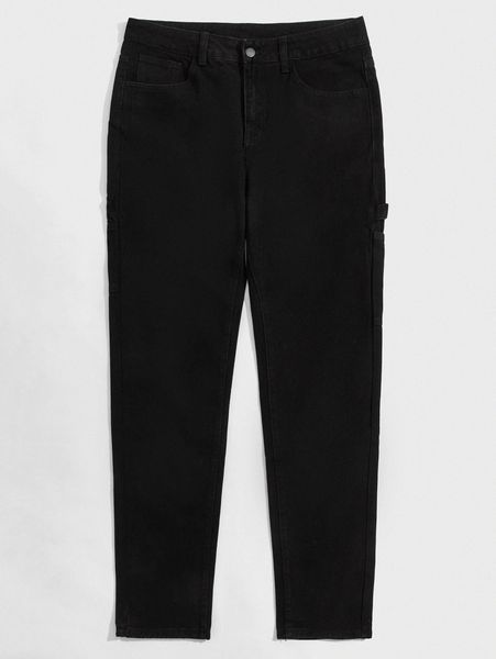 

men zipper fly patch pocket jeans s1rm#, Blue