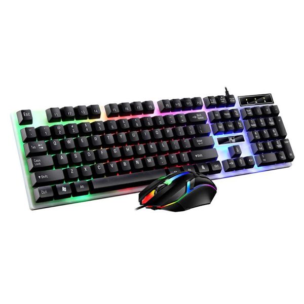 

keyboard mouse combos gaming and usb wired led backlit gamer 104 keys mechanical feeling kit