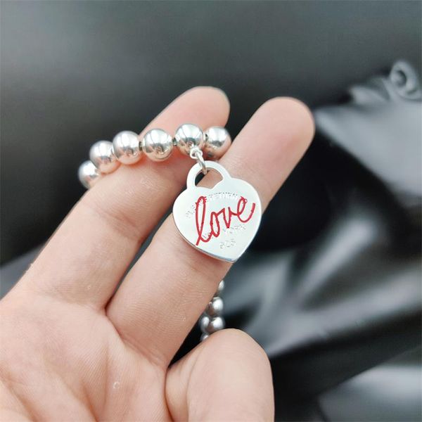 

chains sterling silver 8mm bead necklace for women 925 original classic heart charm various styles high girl jewelry gift