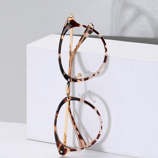 

fashion sunglasses frames tr eyeglasses women blue light blocking eyewear metal round computer student glasses anti, Black