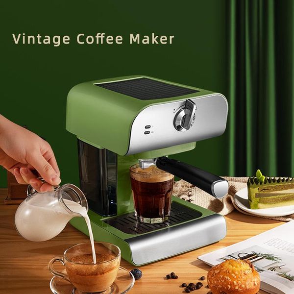 

novel design 220v 240v vintage espresso coffee machine all in one foaming milk