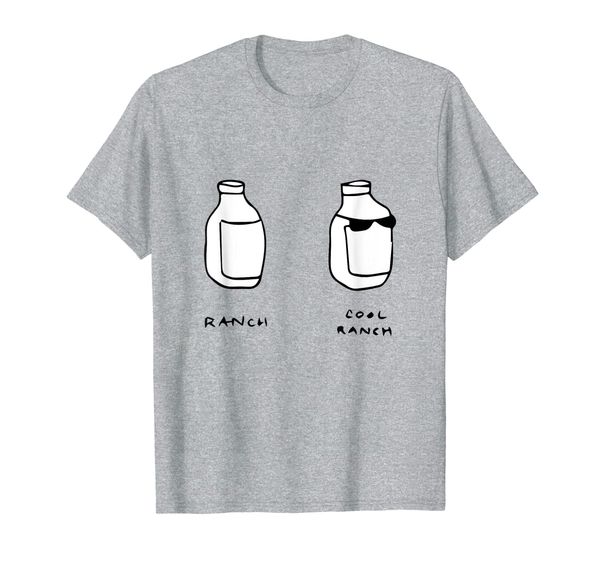 

funny ranch vs cool ranch t-shirt, White;black