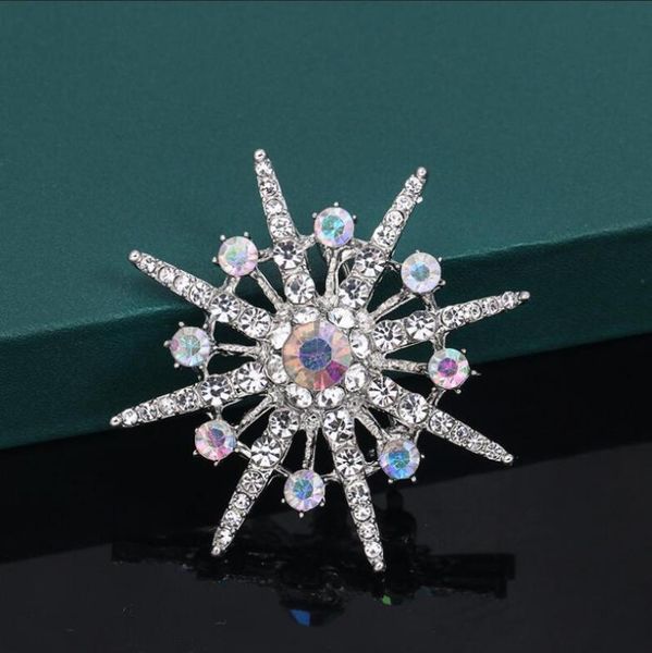 

pins, brooches women's fashion snowflake brooch jewelry exquisite romantic costume accessories birthday prom, Gray