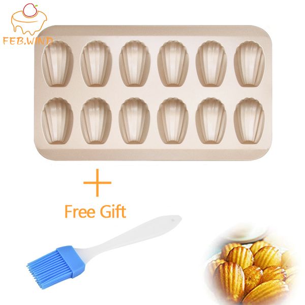 Mini Cake Pan Madeleine Tray / TIN / FORK MADELEINE нестечевые сковородки печенья Протезы для выпечки поднос мини-формы для пирога / пресс-формы олова металлический бисквит PAN 496 210225