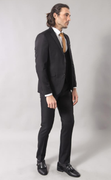 

men's suits & blazers handsome mens 3 piece ( coat+vest+pants) notch lapel costume homme business formal custom made, White;black