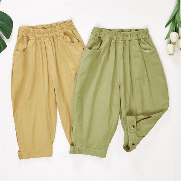 

kids pants boys casual clothing cotton solid girl calf-length trousers children loose 210629, Blue