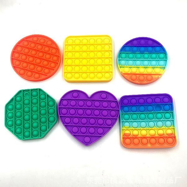 

push pop it fidget toy rainbow bubble sensory squeeze toy anxiety autism stress reliever increase focus game gift h22301