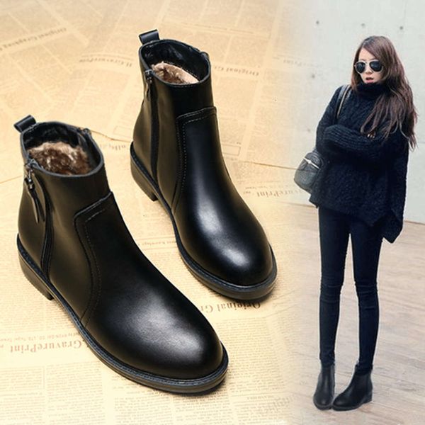 

designer martin 2020 new red autumn and winter boots net snow flat bottom plush large thin women's shoes, White;red
