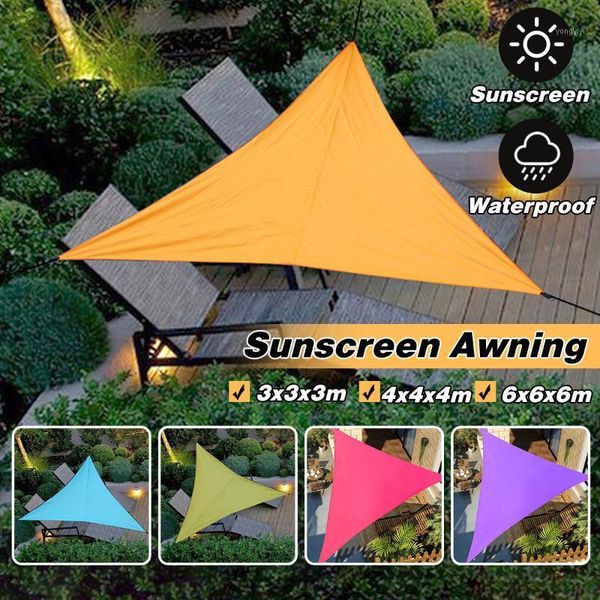 

tents and shelters heavy shade sail sun canopy cover 3/4/6m outdoor trilateral garden yard awnings waterproof car sunshade cloth summer1