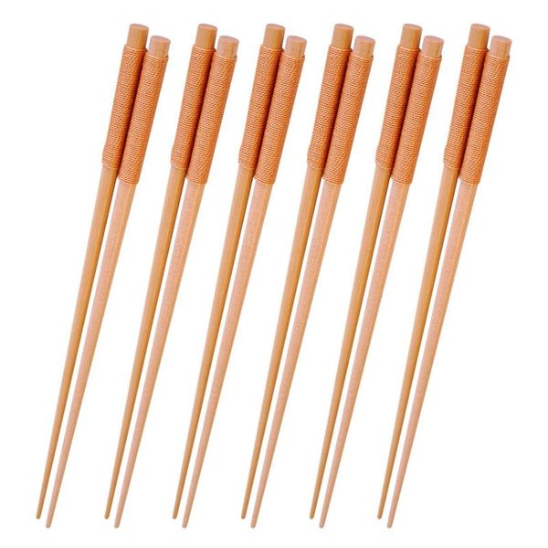 

chopsticks 6 pairs reusable chinese wood chop sticks,dishwasher safe,with thread