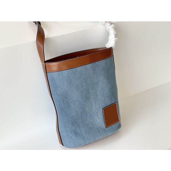 

outlet factory high version rowe canvas denim simple and practical student bucket bag women's shoulder luxuryss designerss yw