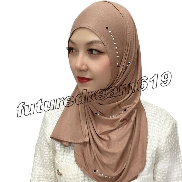 Jersey de algodão malha modal hijab lenço islâmico fêmea macio headscarf turbante hijab femme inverno foulard cacifeiras