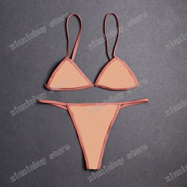 22ss italienischer Bikini Frühling Sommer Onesies Spitze Nachtwäsche Unterwäsche Doppelbuchstaben Damen Bademode Tops hochwertiger Bikini Regenbogen