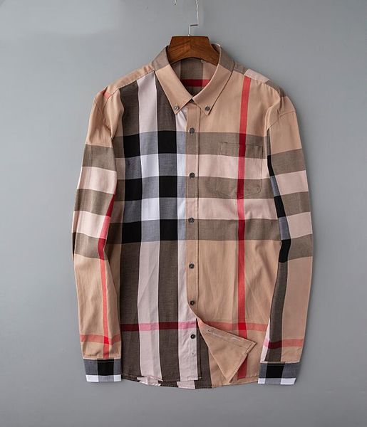 

custom edition winter shirt series 21ss fall/winter checked business exclusive 100% cotton stitching leather cross is kinds of clothes, size, White;black