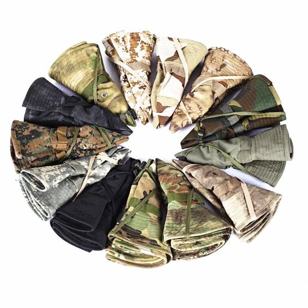 

cloches tactical boonie hats e,military mens fishing camo hat outdoor sniper camouflage nude bucket shade caps, Blue;gray