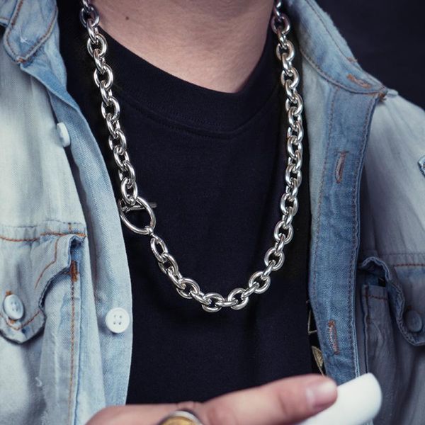 

chains y2k abg for women and men necklace stainless steel fashion jewelry, Silver