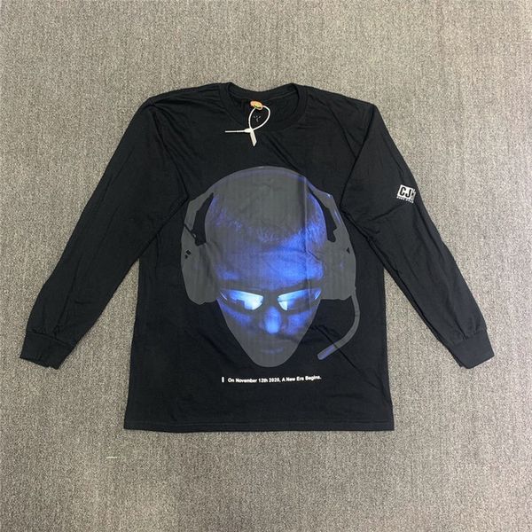 

2021 new long sleeve travis scott cactus jack corrupted t-shirts men women tees harajuku clothing wyp6, White;black