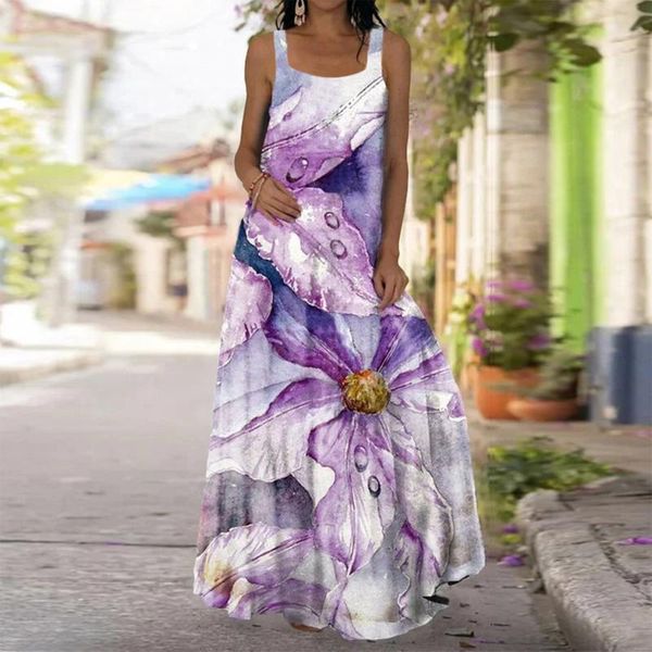 

casual dresses brazil beach ankle-length dress bohemian style women tropical print halter backless maxi sleeveless, Black;gray