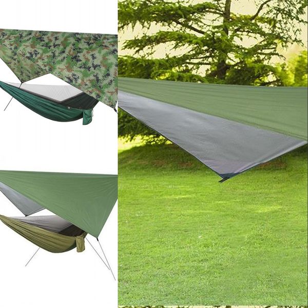 Wasserdicht Sun Shelter Outdoor Markisen Zelt Plane Anti UV Strand Zelt Schatten Camping Hängematte Regen Camping Sonnenschirm Baldachin 145 W2