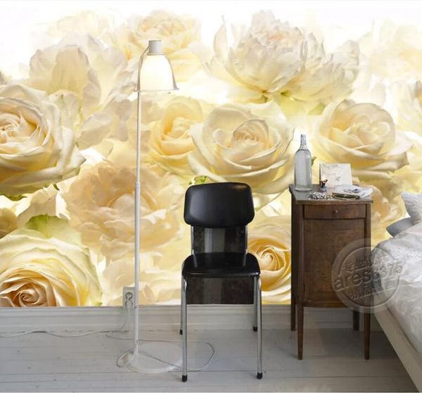 

wallpapers modern simple yellow rose po wallpaper fashion interior flower design 3d stereo mural living room bedroom cozy decor frescoes