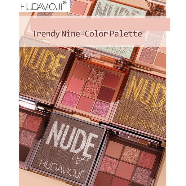 

hudamoji skin nine color eye shadow, pearl, matte, sparkle, and earth color