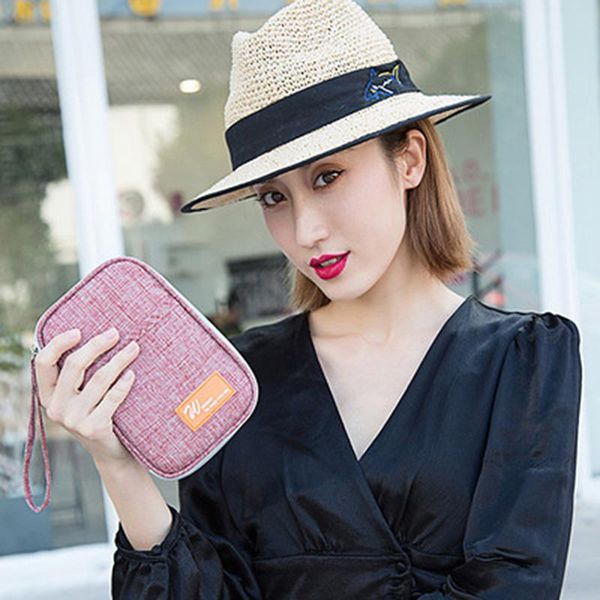

card holders women travel passport bag credit id cash wallet purse documents case zipper organizer belt unisex, Brown;gray