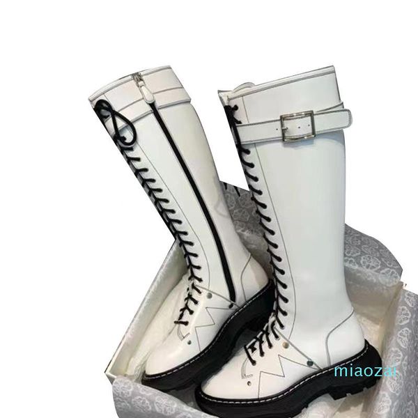 

straight boots leather strap martens are the new favorites in european fashion, Black