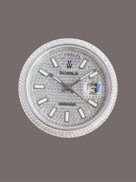 Nuovo orologio da uomo haute couture secondi colore scala numeri arabi lusso lancette luminose su tutto il cielo bracciale stella 41 mm movimento meccanico automatico diamante Roleo