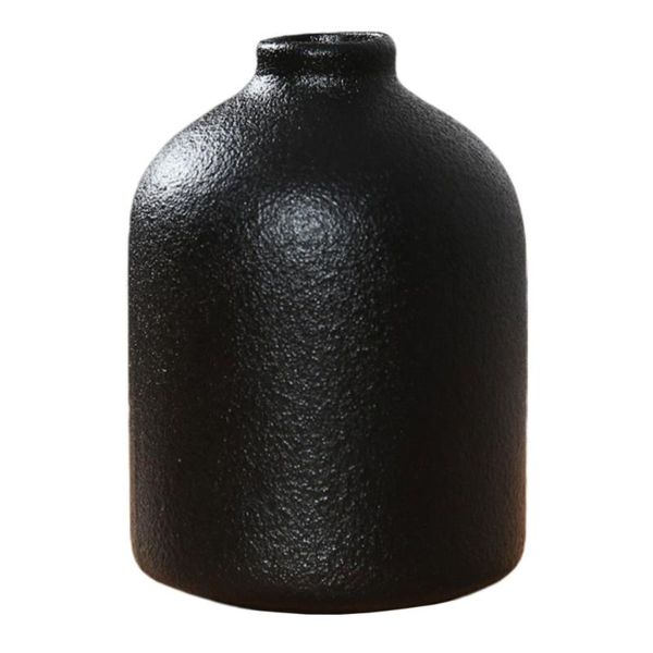 

vases 1pc ceramic dried flower container smooth bottle home supply black