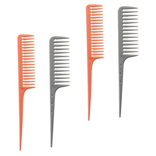 

hair brushes 4pcs hairdressing pintail comb parting highlight tail, Silver