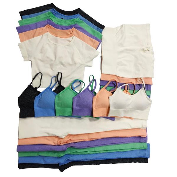 

yoga outfit seamless set sportswear gym clothing workout clothes women's tracksuit high waist sport fitness suit