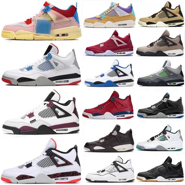

men basketball shoes 4s university blue twist shadow unc hyper royal white oreo black cat bred cool grey men women sports sneakers