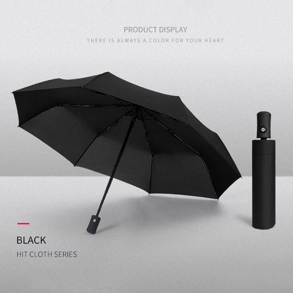 

umbrellas strong wind resistant automatic umbrella rain women windproof 3folding long handle men business outdoor travel