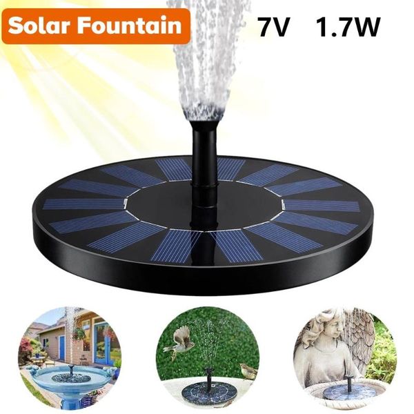 

garden decorations 1.7w solar energy fountain suspended pool bird bath floating powered fountains outdoor pond decor