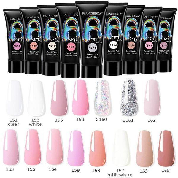 

nail gel 15 colors uv for extension color manicure nails art design varnish painting enamel 15ml, Red;pink