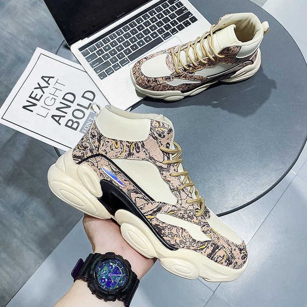 

2021 gaobangguo fashion calico thick soled daddy sho ins trend casual sports men's