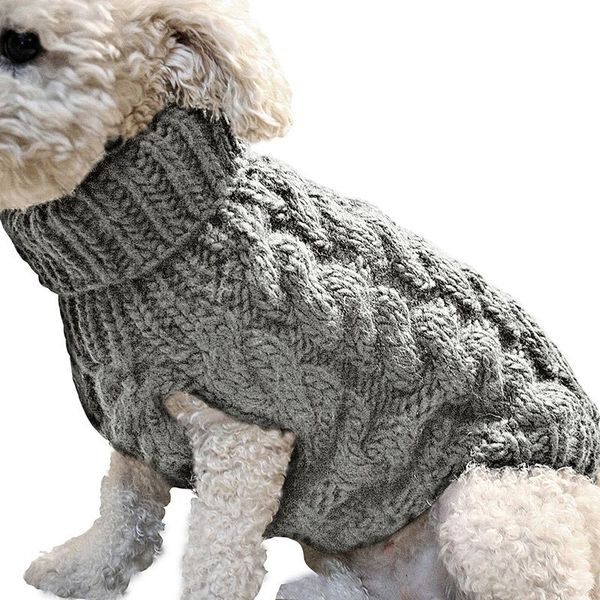

dog apparel knitted jumper sweater winter warm puppy pet clothes pullover supplies