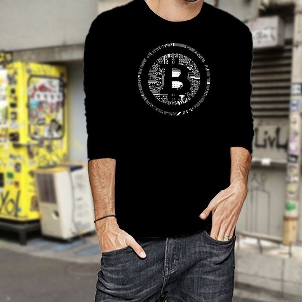 

cotton round neck men's long t-shirt men's wear autumn new fashion brand youth fashion cloth, White;black