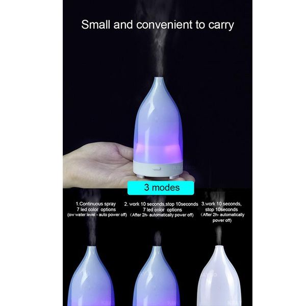 

essential oils diffusers usb air diffuser aroma oil ultrasonic 7 color led light selection mini humidifier for car home