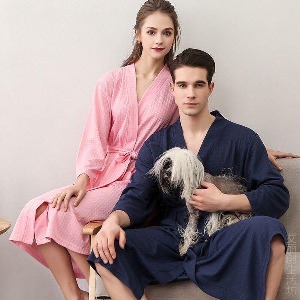 

women's sleepwear 2021 bathrobes bathing summer and autumn couples pajamas el home air-conditioning nightgown, Black;red
