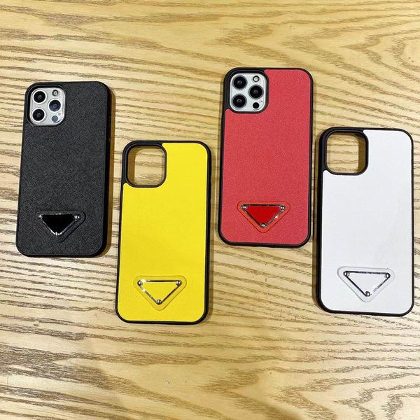 

Fashion Designer Phone Cases for iPhone 13 13pro 12 12pro max 11 11pro Xs XR Xsmax 7 8 plus Top Quality Leather TPU Luxury Cellphone Cover, Yellow