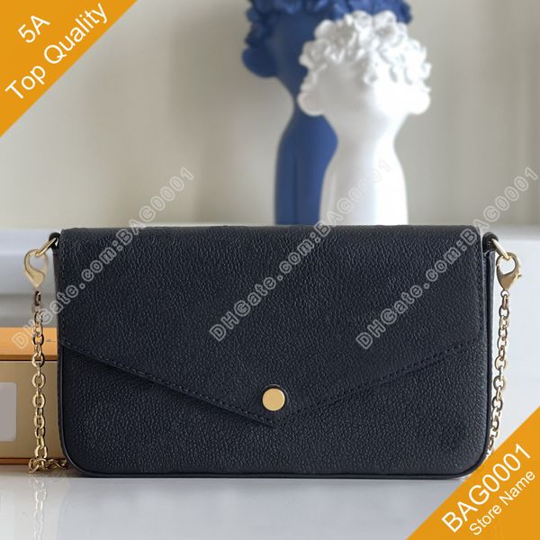 

flap hand bag genuine leather high-end chain bags shoulderbag lady wallet card pocket crossbody with box b118
